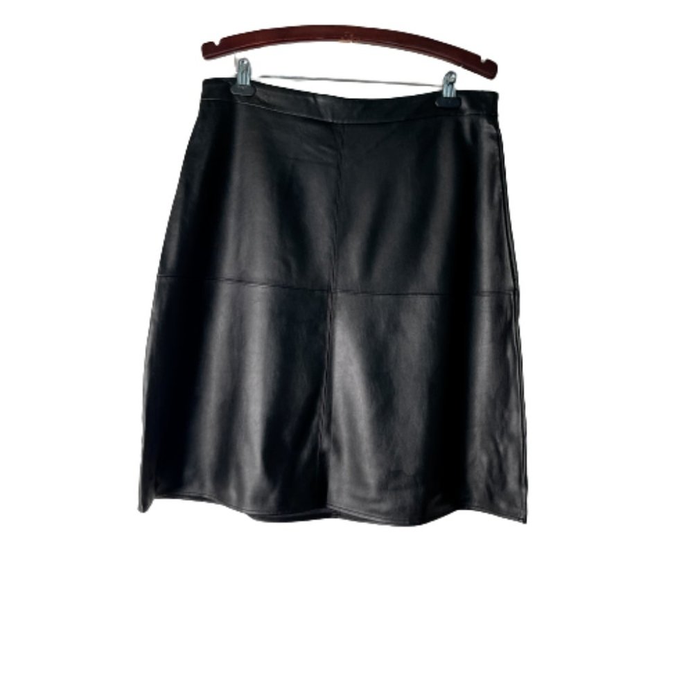 Forever 21 A Line Faux Leather Skirt Black - Plus Size XL